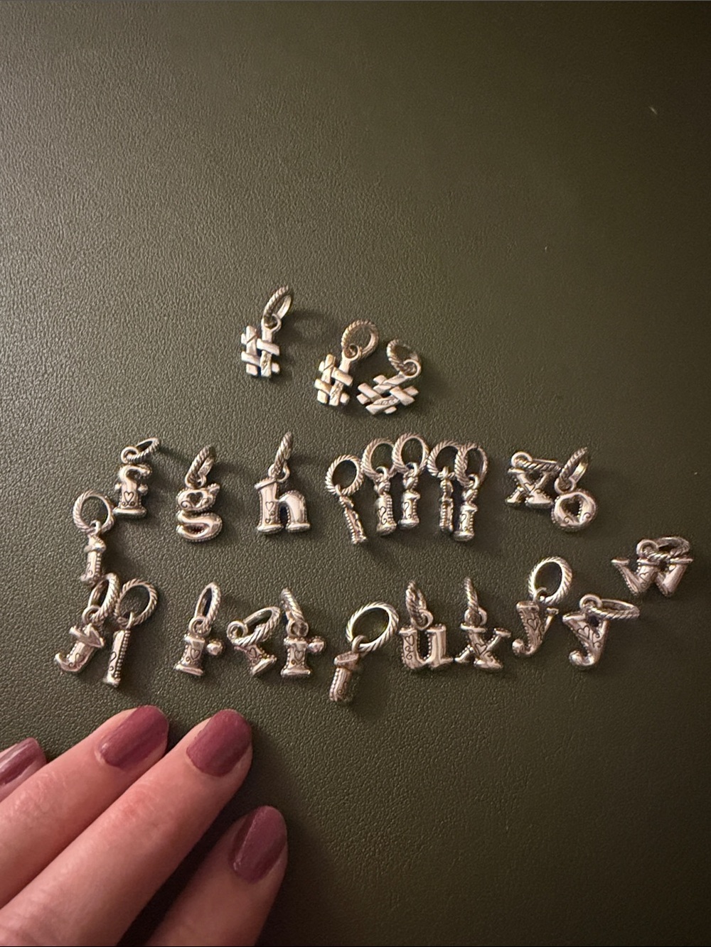 Brighton retired initial charms - lot of 25